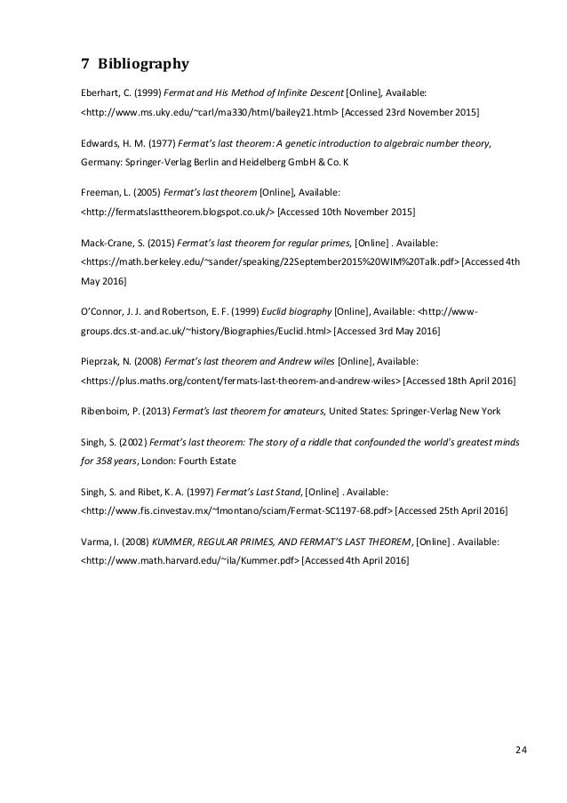 Fermat Last Theorem Pdf